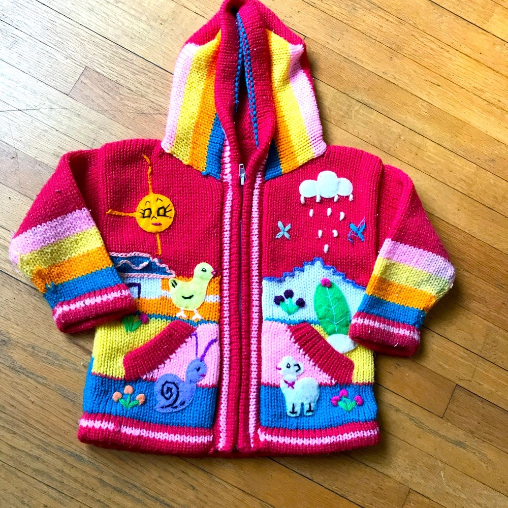 Handstitched peruvian toddler jacket